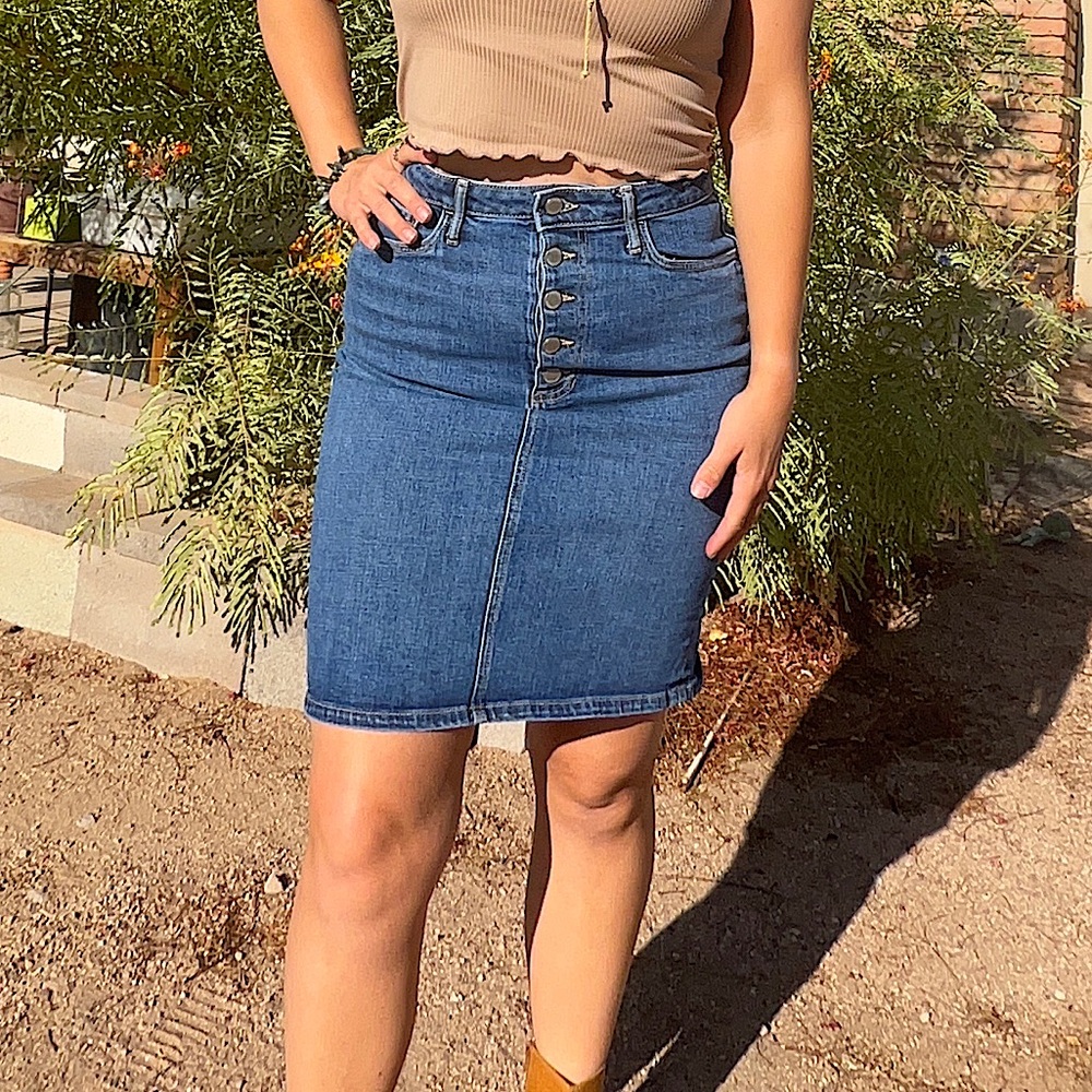 Banana Republic Denim Midi Skirt - Picture 3 of 11
